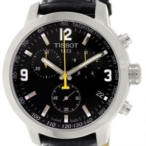 Tissot Prc 200 T055.417.16.057.00 Kello Musta / Nahka