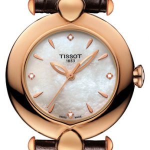 Tissot T-Gold Pretty T918.210.76.116.00 Kello Valkoinen / Nahka