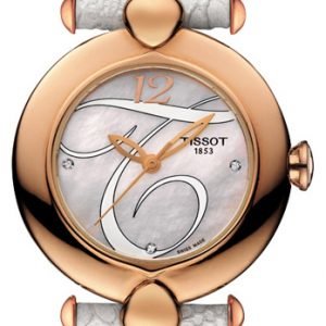 Tissot T-Gold Pretty T918.210.76.116.01 Kello Valkoinen / Nahka