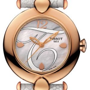 Tissot T-Gold Pretty T918.210.76.117.00 Kello Valkoinen / Nahka