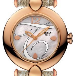 Tissot T-Gold Pretty T918.210.76.117.01 Kello Valkoinen / Nahka