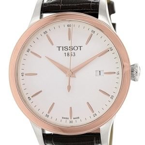 Tissot T-Gold T912.410.46.011.00 Kello Valkoinen / Nahka