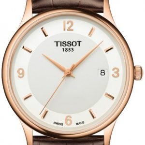 Tissot T-Gold T914.410.76.017.00 Kello Valkoinen / Nahka