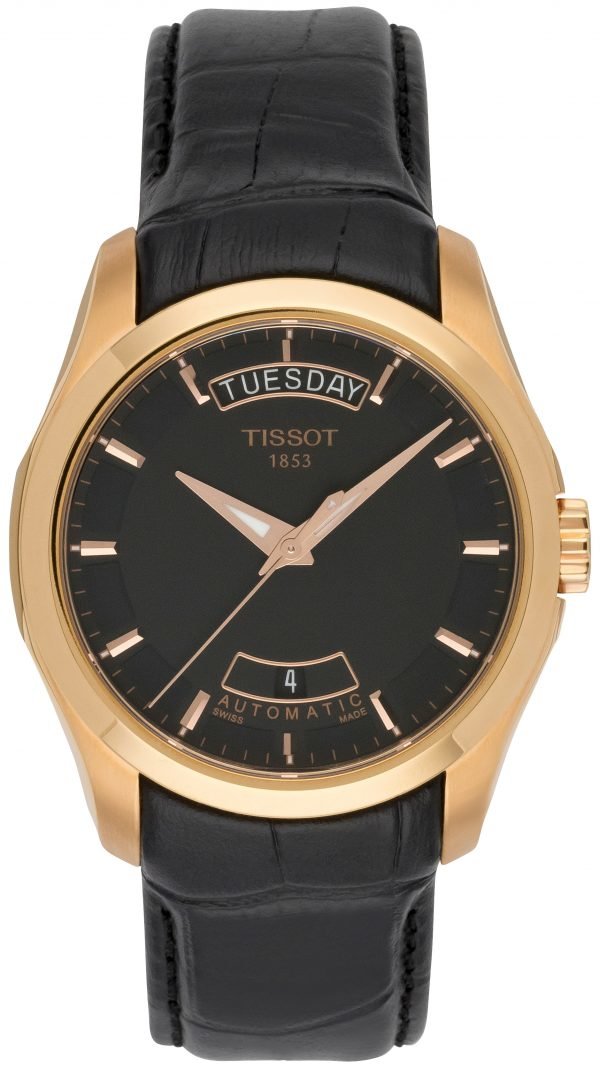 Tissot T035.407.36.051.00 Kello Musta / Nahka