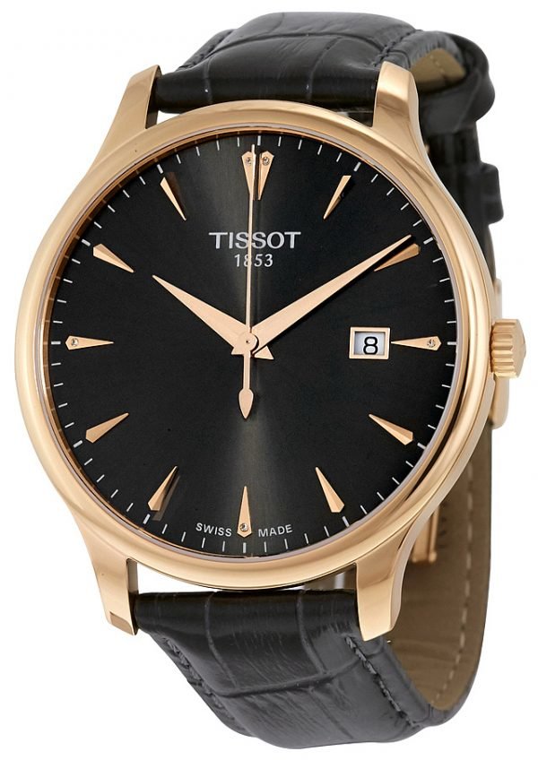 Tissot Tradition Gent T063.610.36.086.00 Kello Musta / Nahka