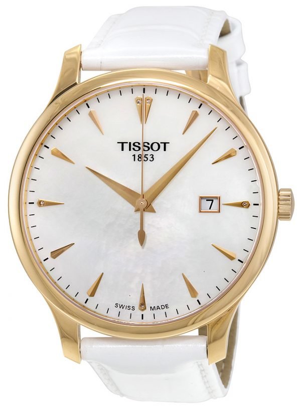 Tissot Tradition Gent T063.610.36.116.01 Kello Valkoinen / Nahka