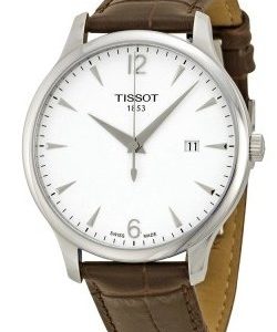 Tissot Tradition T063.610.16.037.00 Kello Valkoinen / Nahka