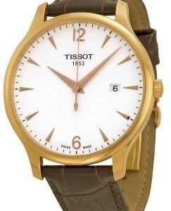 Tissot Tradition T063.610.36.037.00 Kello Valkoinen / Nahka