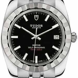 Tudor Classic Date 21010-0002 Kello Musta / Teräs