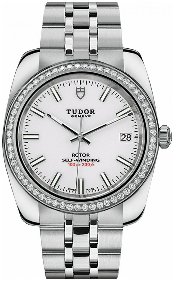 Tudor Classic Date 21020-0010 Kello Valkoinen / Teräs