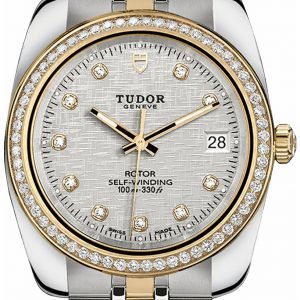 Tudor Classic Date 21023-0004 Kello Hopea / 18k Keltakultaa