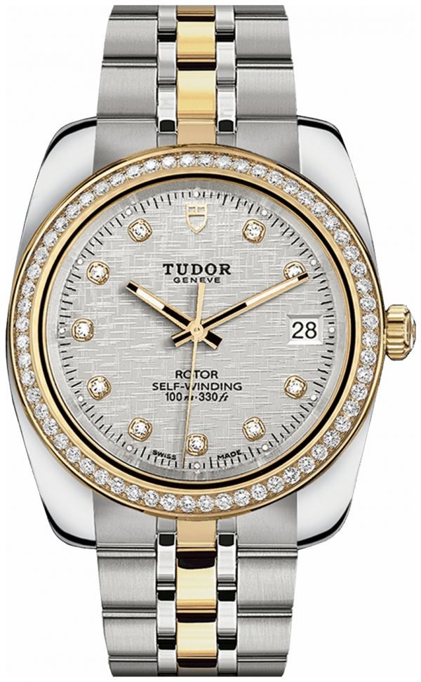 Tudor Classic Date 21023-0004 Kello Hopea / 18k Keltakultaa