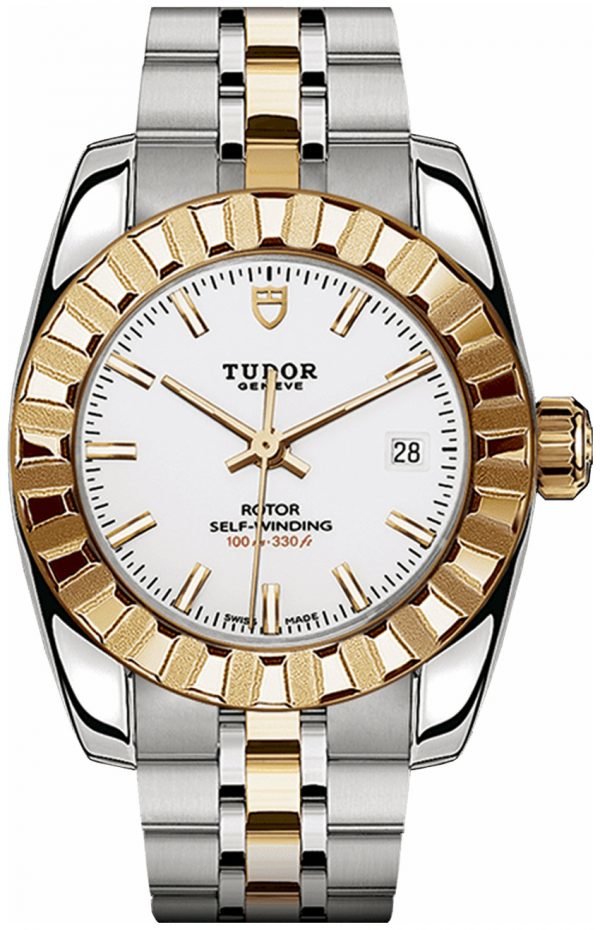 Tudor Classic Date 22013-0004 Kello Valkoinen / 18k Keltakultaa