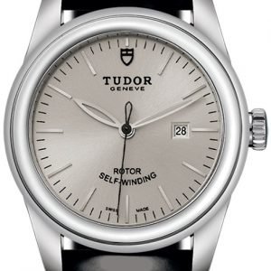 Tudor Glamour Date 53000-0031 Kello Hopea / Nahka