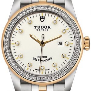 Tudor Glamour Date 53023-0066 Kello Valkoinen / 18k Keltakultaa