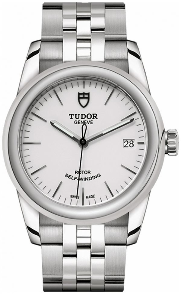 Tudor Glamour Date 55000-0001 Kello Valkoinen / Teräs