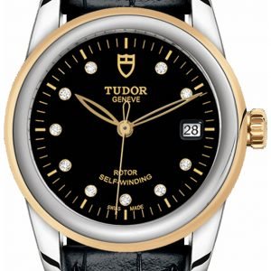 Tudor Glamour Date 55003-0037 Kello Musta / Nahka