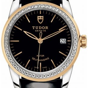 Tudor Glamour Date 55023-0053 Kello Musta / Nahka