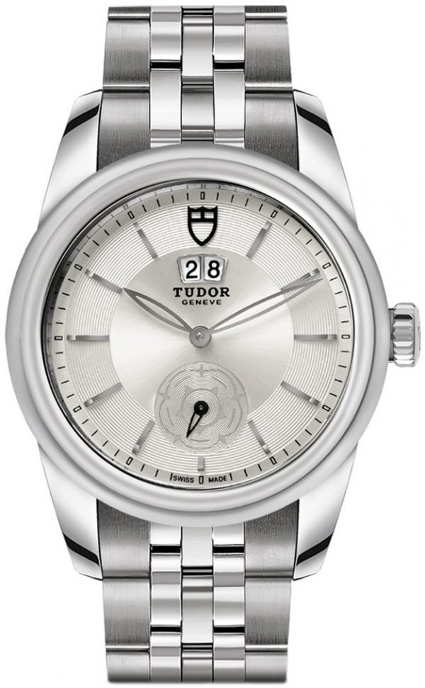 Tudor Glamour Double Date 57000-0004 Kello Hopea / Teräs