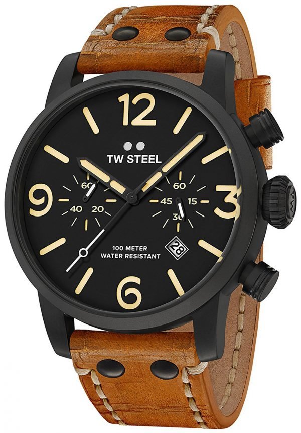 Tw Steel Maverick Ms34 Kello Musta / Nahka