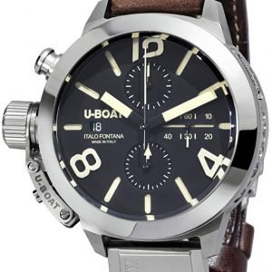 U-Boat Classico 7430/A Kello Musta / Nahka