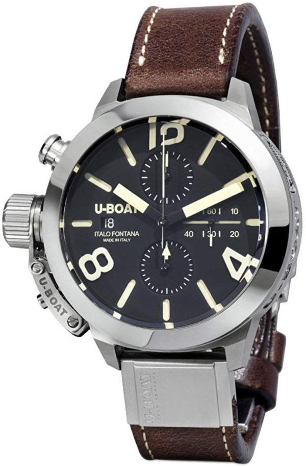 U-Boat Classico 7430/A Kello Musta / Nahka