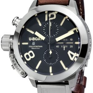 U-Boat Classico 7432/A Kello Musta / Nahka