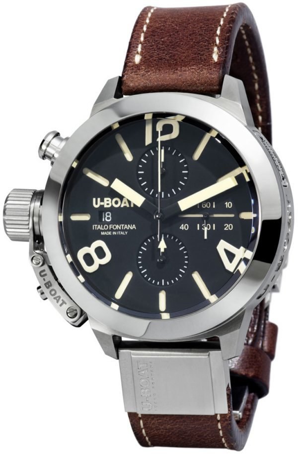 U-Boat Classico 7432/A Kello Musta / Nahka