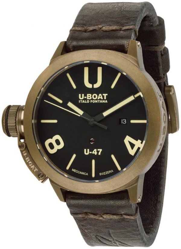 U-Boat Classico 7797 Kello Musta / Nahka