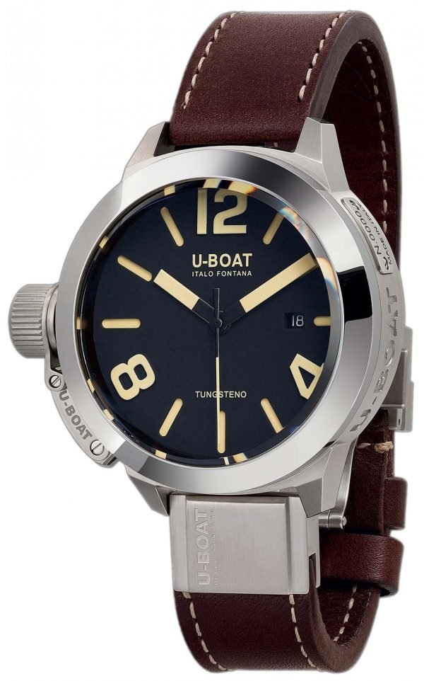 U-Boat Classico 8092 Kello Musta / Nahka