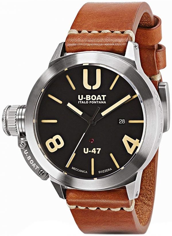 U-Boat Classico 8105 Kello Musta / Nahka