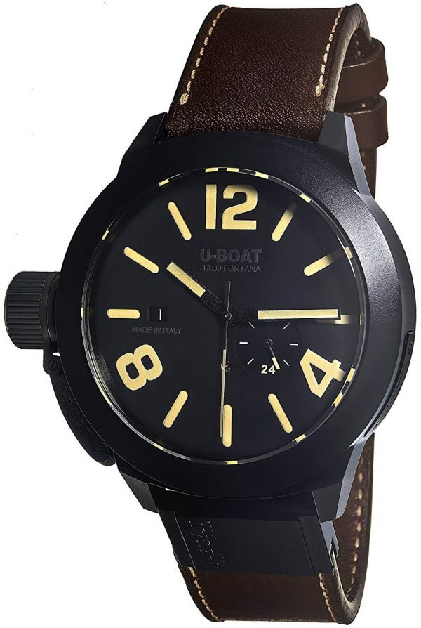 U-Boat Classico 8107 Kello Musta / Nahka