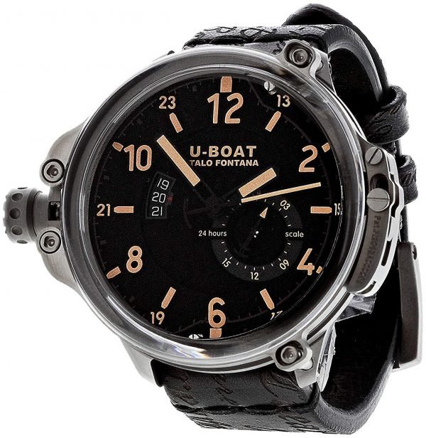 U-Boat Classico 8189 Kello Musta / Nahka