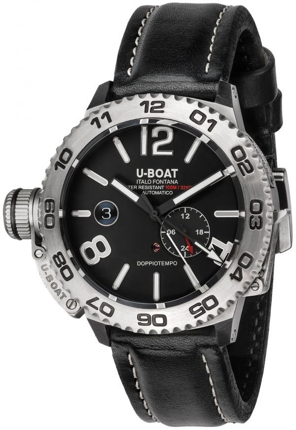 U-Boat Classico 9099 Kello Musta / Nahka