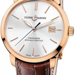 Ulysse Nardin Classico 8156-111-2-90 Kello Hopea / Nahka