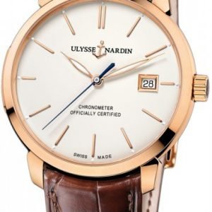 Ulysse Nardin Classico 8156-111-2-91 Kello Hopea / Nahka