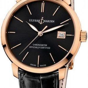 Ulysse Nardin Classico 8156-111-2-92 Kello Musta / Nahka