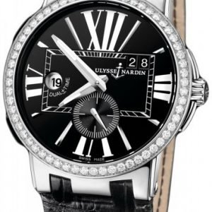 Ulysse Nardin Dual Time 243-00b-42 Kello Musta / Nahka