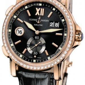 Ulysse Nardin Dual Time 246-55b-32 Kello Musta / Nahka