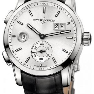 Ulysse Nardin Dual Time 3343-126-91 Kello Hopea / Nahka