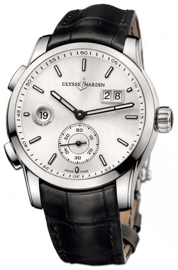 Ulysse Nardin Dual Time 3343-126-91 Kello Hopea / Nahka