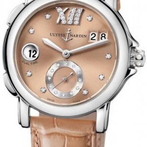 Ulysse Nardin Dual Time Lady 243-22-30-09 Kello Ruskea / Nahka