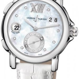 Ulysse Nardin Dual Time Lady 243-22-391 Kello Valkoinen / Nahka