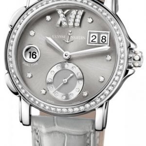 Ulysse Nardin Dual Time Lady 243-22b-30-02 Kello Harmaa / Nahka