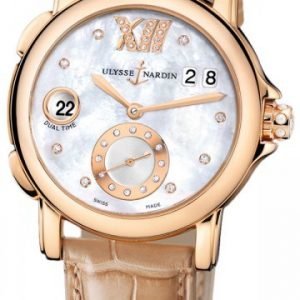 Ulysse Nardin Dual Time Lady 246-22-391 Kello Valkoinen / Nahka