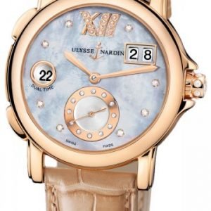 Ulysse Nardin Dual Time Lady 246-22-392 Kello Valkoinen / Nahka