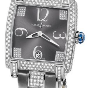 Ulysse Nardin Ladies Caprice 130-91fc-609 Kello Harmaa / Nahka