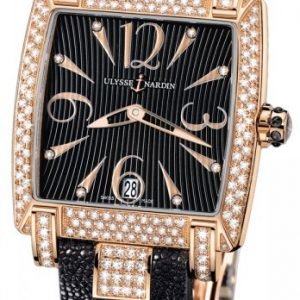 Ulysse Nardin Ladies Caprice 136-91ac-06-02 Kello Musta / Nahka