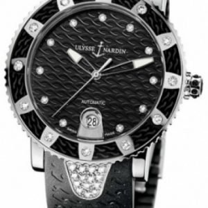 Ulysse Nardin Ladies Diver 8103-101e-3c-12 Kello Musta / Kumi