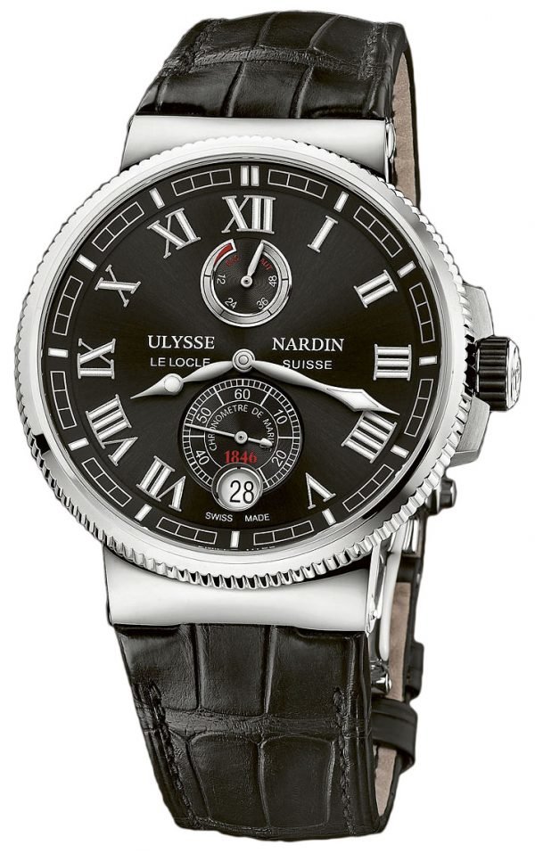 Ulysse Nardin Marine Collection 1183-126-42 Kello Musta / Nahka